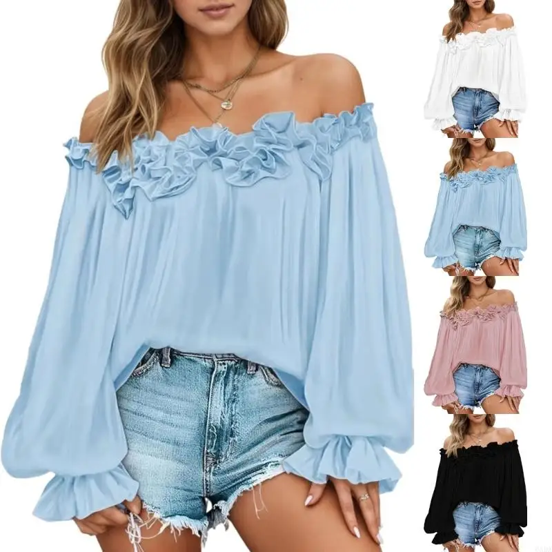 

Women's top with and off-the-shoulder design 6XDA
