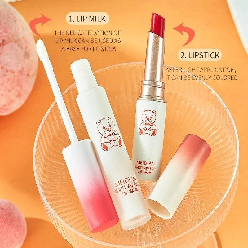 メイディアン サーモ カラーチェンジング リップケア デュオ ハイドレーティング リップスティック & グロス モイスチャー エキス 2-in-1 ナリッシング セット (リップケア用)
