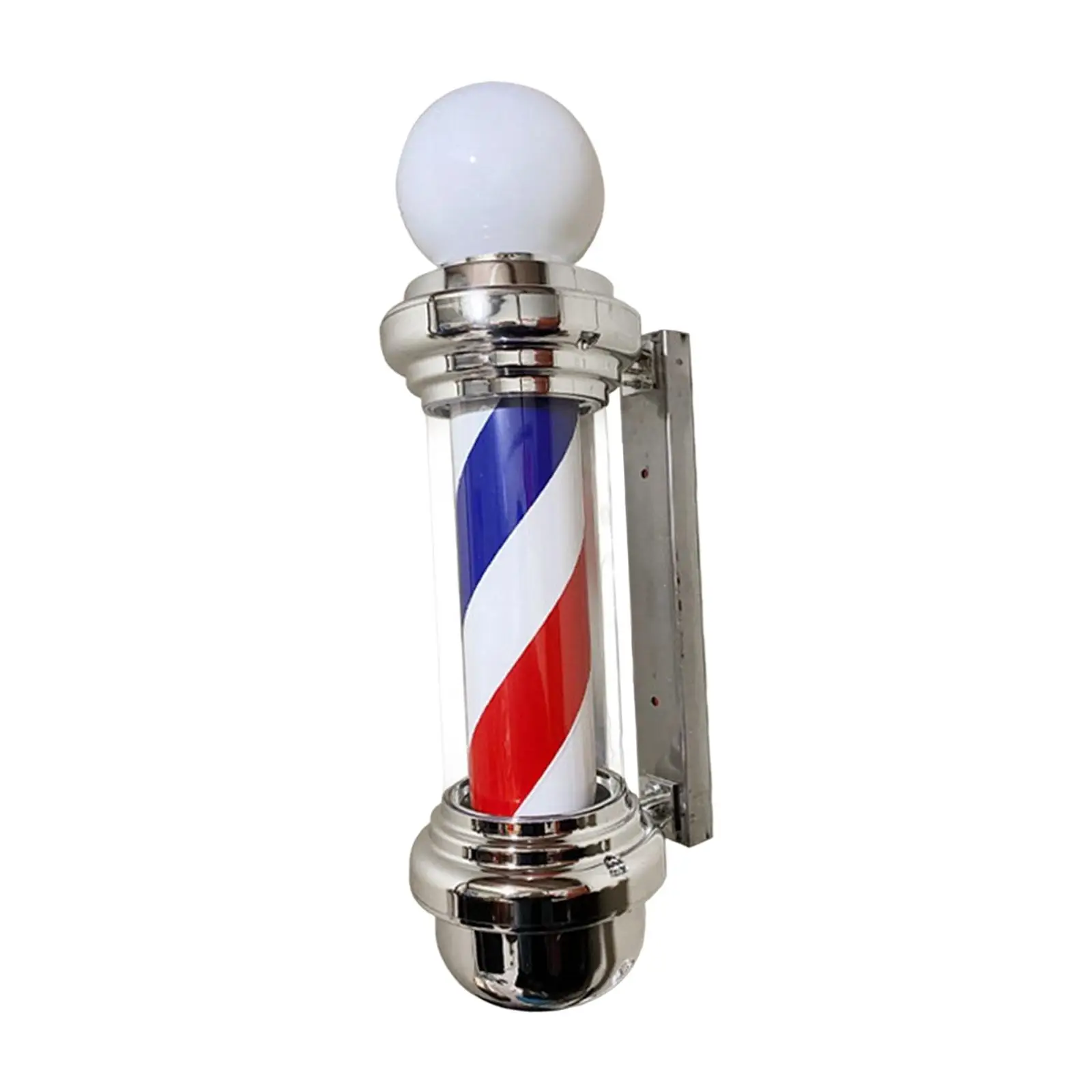 

Barber Pole LED Light Rotating Hair Salon Shop Sign Light with Ball Waterproof