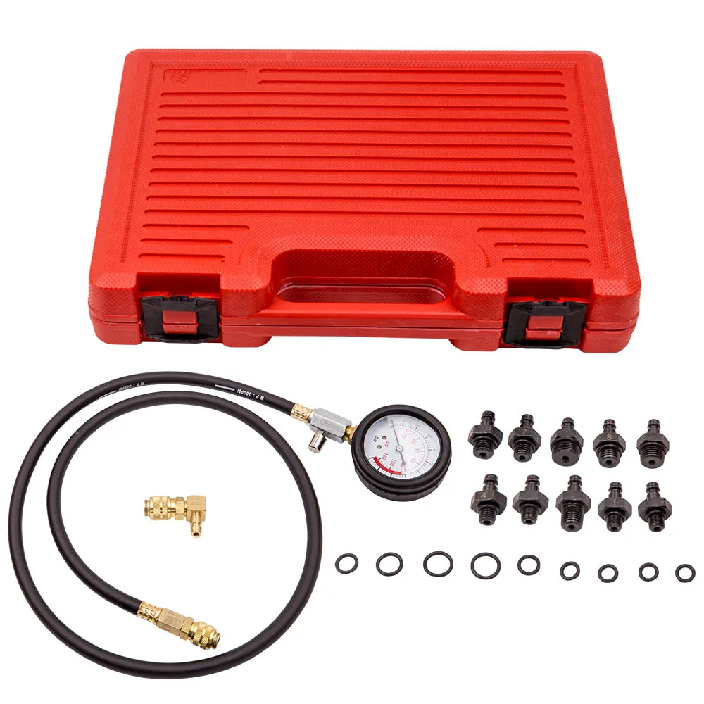 140 PSI Engine Oil Pressure Test Kit Gauge Diagnostic Tester Tools 0 - 10 bar