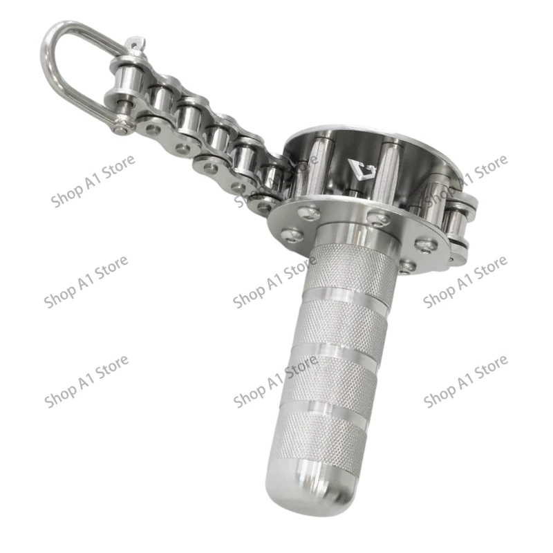 For Stainless Steel Wrist Roller Forearm Exerciser, Single Arm Wrist Trainer for Grip Strength & Arm Wrestling Workout Equipment