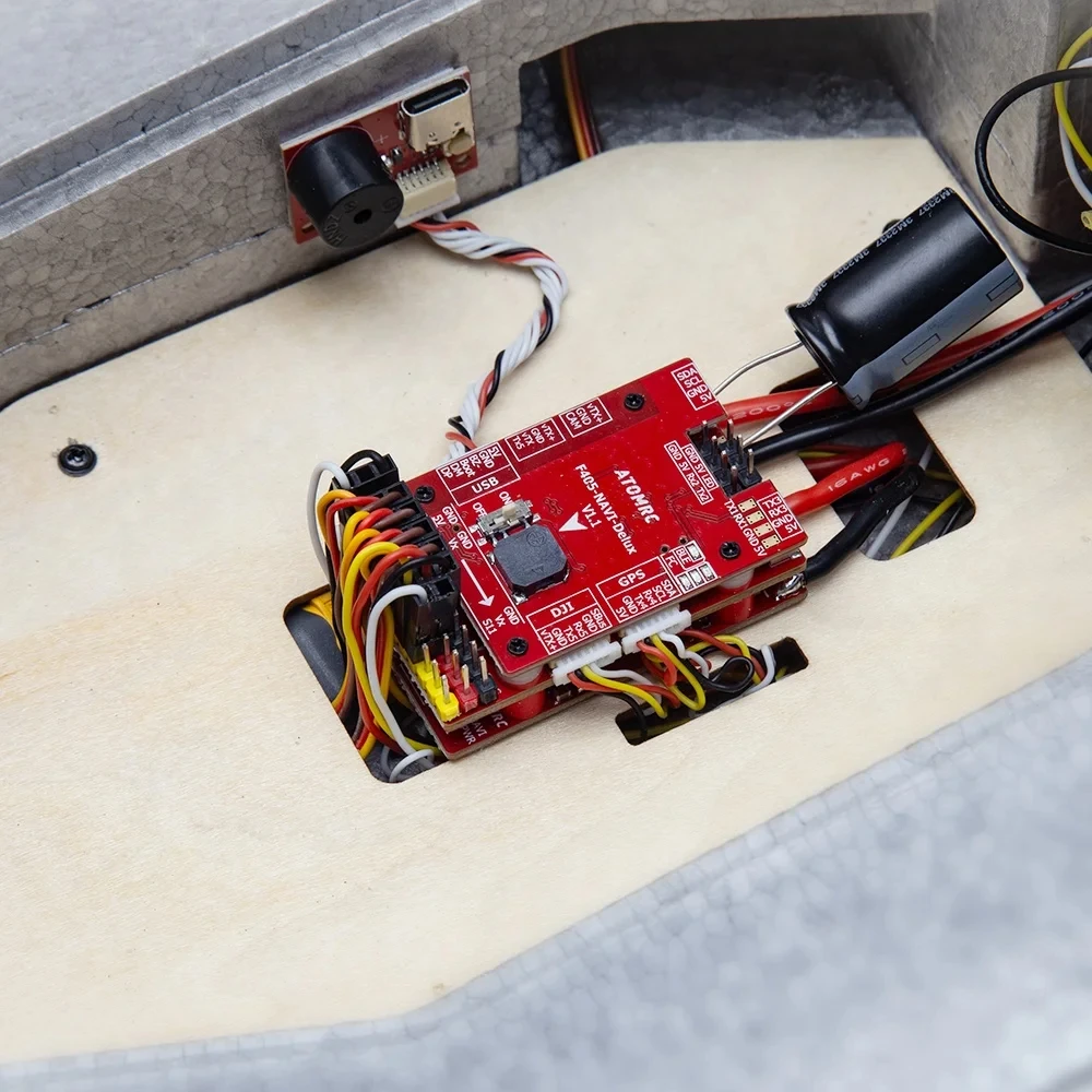ATOMRC F405 NAVI Delux módulo controlador de vuelo para FPV RC avión ala fija absorción de impacto soporte DJI unidad de aire INAV