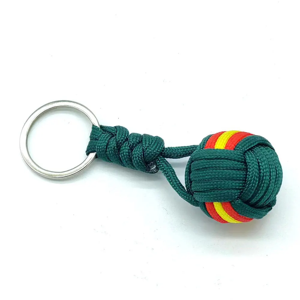 1/3pcs Parachute Woven Rope Ball Keychain Lanyard Key Ring Monkey Fist Key Chains Outdoors Survival Tool Jewelry Gifts