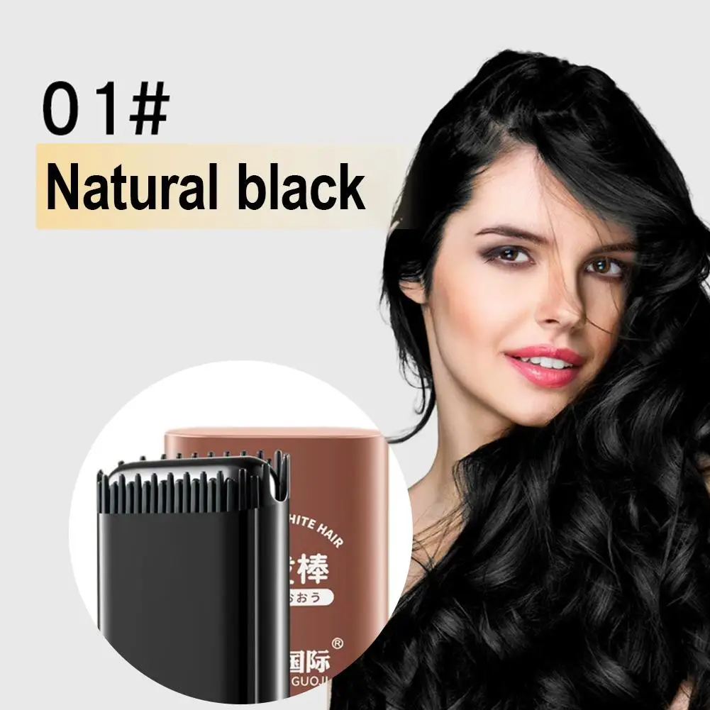 

Палочка для краски для волос со встроенной расческой, легкий аппликатор, водонепроницаемость и защита от пота, длительный цвет, покрывает серый цвет, идея для Da U1Y2