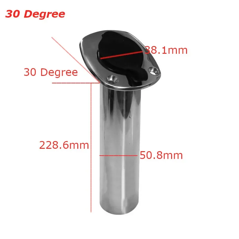 15/30/90 Degree Fishing Rod Holder Stainless Steel Flush Mount Fishing Rod Holder boat rod holders marine boat yacht accessories