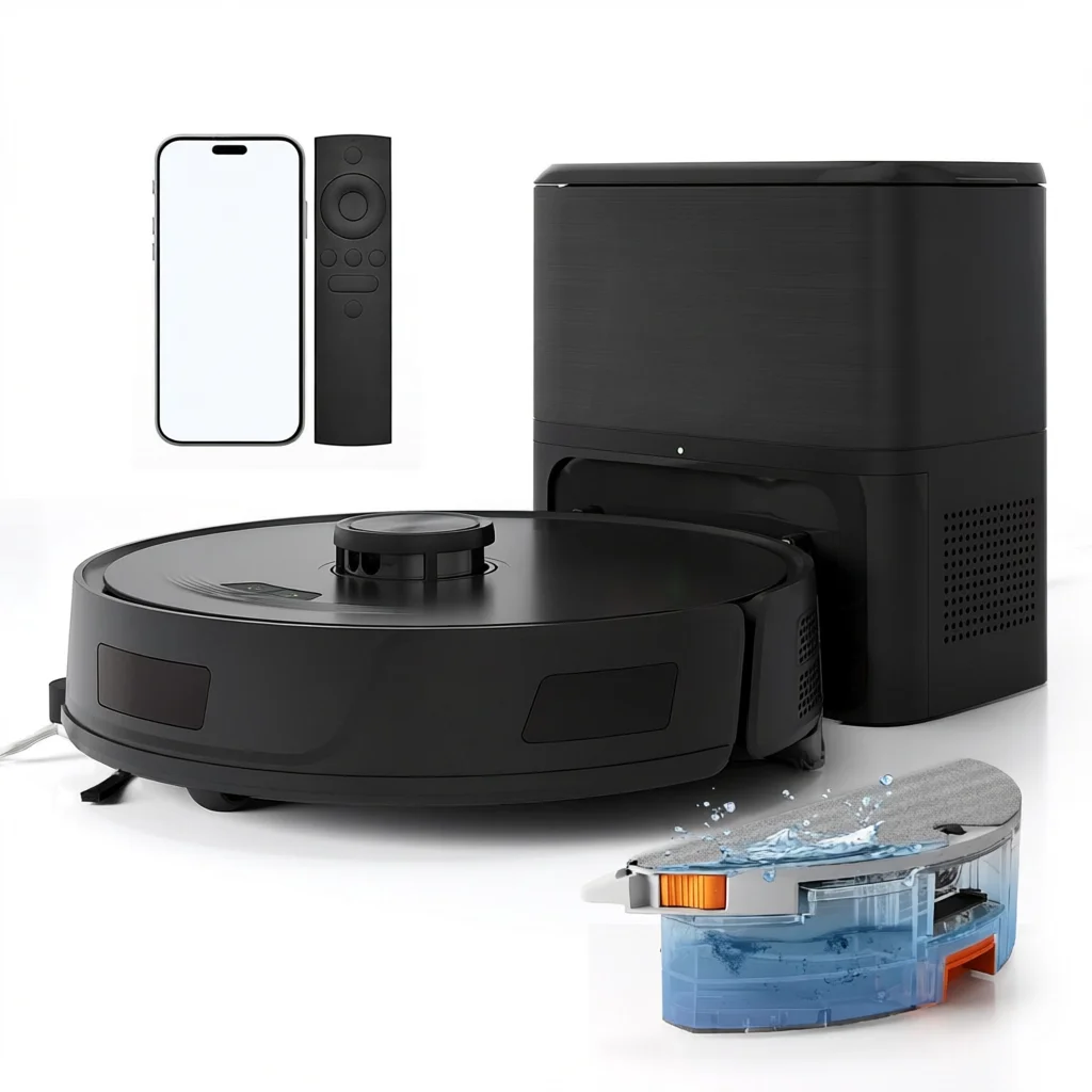Multifunctional Lidar Robot Vacuum Cleaner Self-Emptying Wet Dry Sweeping HEPA Filter Remote Control Aspiradora