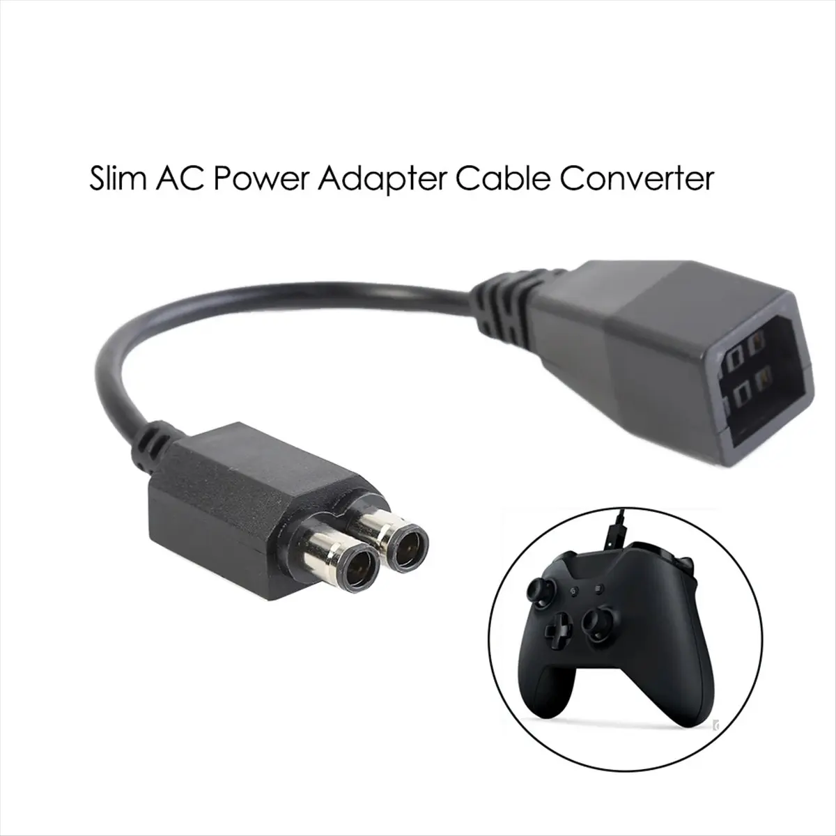fine Black Adapter Cable Converter AC Power Supply Transfer High-Quality Games Accessories for Xbox 360 to Xbox E