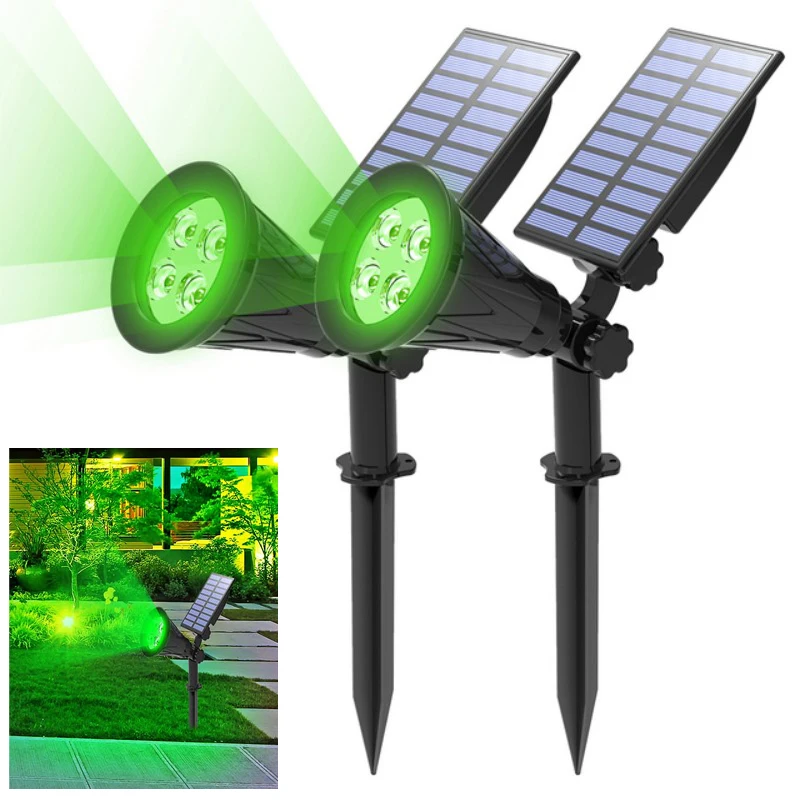 LED Solar Light Outdoor Garden Street Green Solar Lamp 1/2/4pcs Waterproof Spotlights for Countyard Pathway Decoration Light