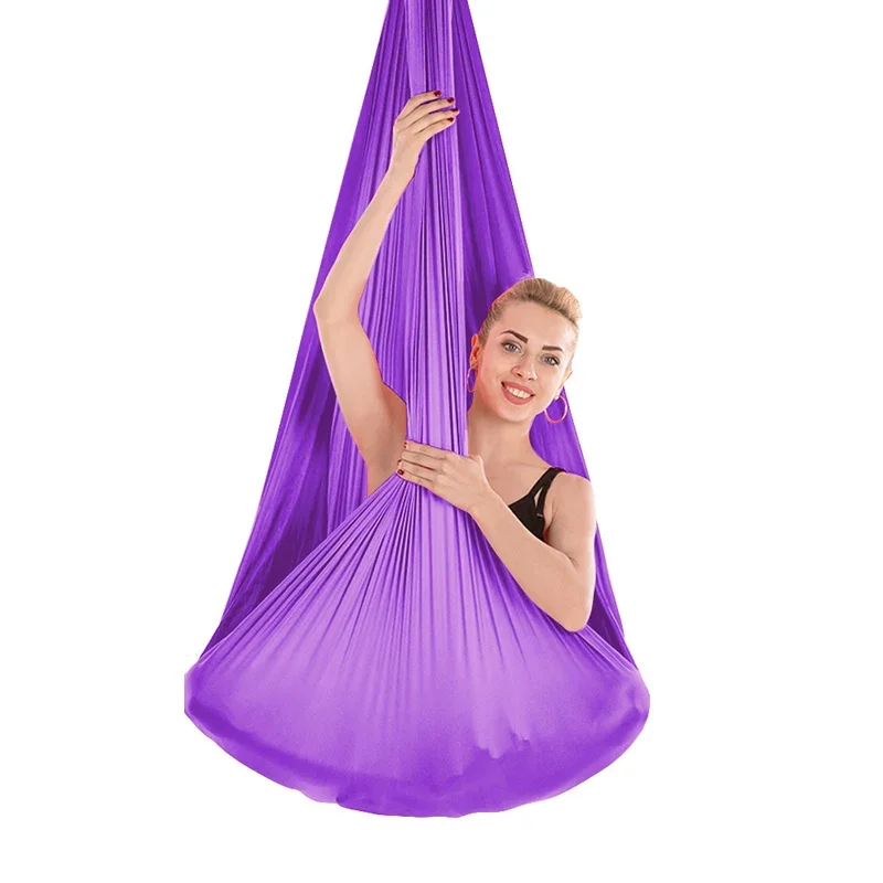 

4*2.8m Nylon Aerial Silk Yoga Hammock Anti-Gravity Inversions Swing Pilates Yoga Belt GYM Home Fitness Body Building Shaping