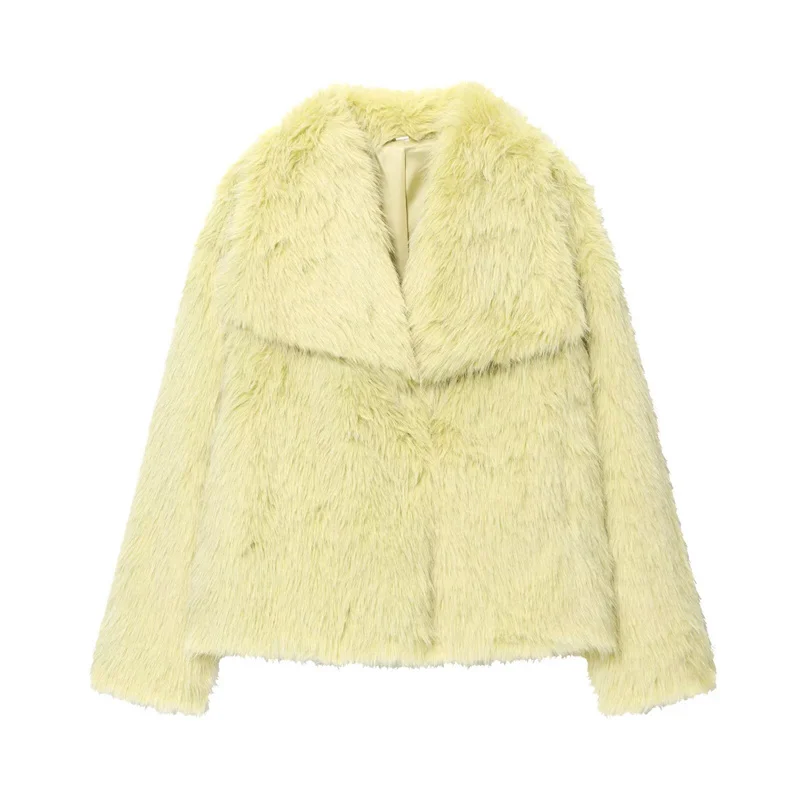 Guobioziy 2026 Women's New Faux Fur Short Jacket Fashionable and Versatile Elegant and Stylish Casual and Simple