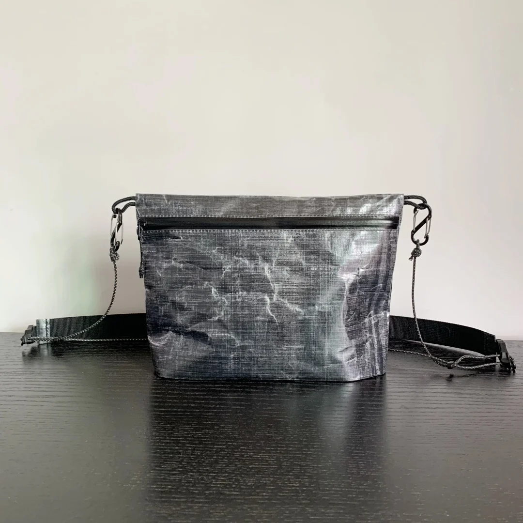 Ultralight DCF Dyneema Crossbody Bag Utility Pouch Waterproof Single Shoulder Sling Organizer for Camping Hiking Outdoor Sports