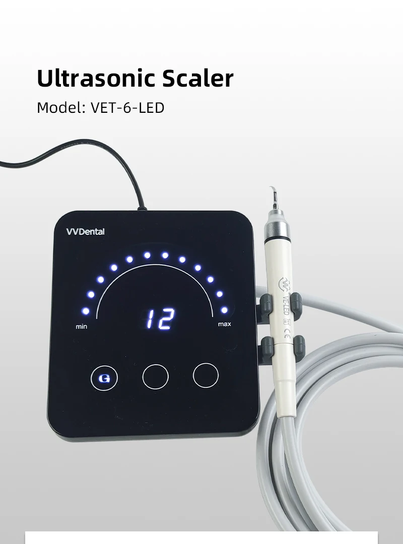 VVDental Ultraschall-Scaler mit LED-Licht-Handstück zur Entfernung von Zahnbelag und Zahnstein, Mundpflege, Zahnaufhellung, Zahnreiniger für Zahnärzte – Detail 2