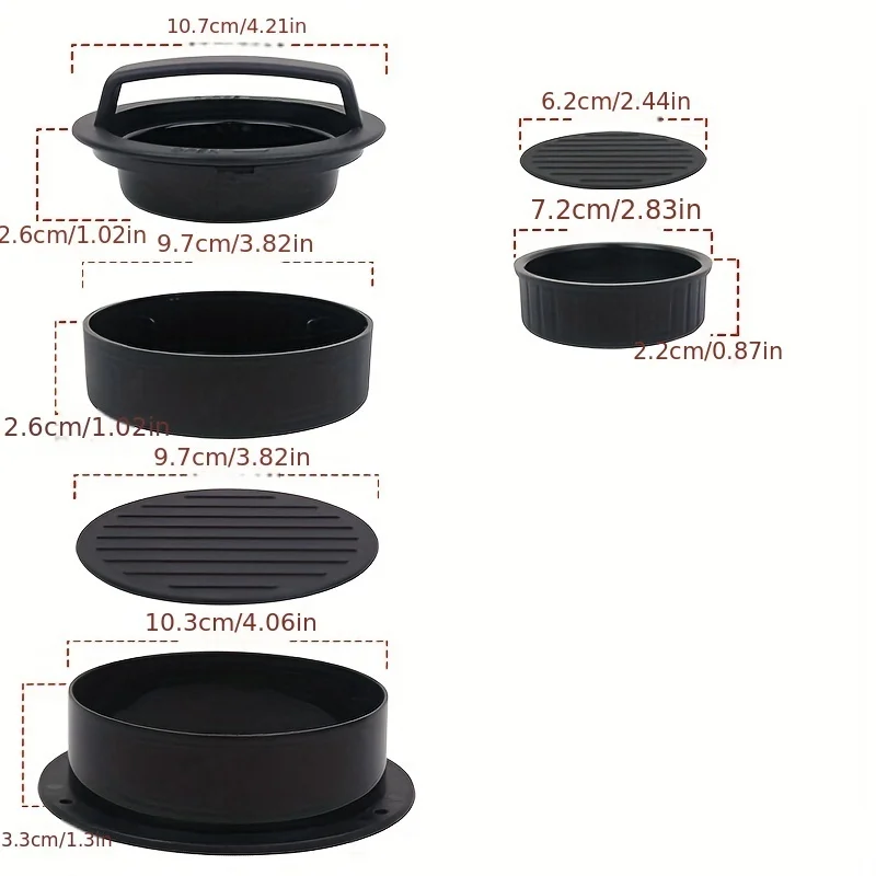 Round hamburger making tool meat press Burger Maker For Outdoor Picnic Grill Barbecue, Kitchen Tools, Kitchen Accessories