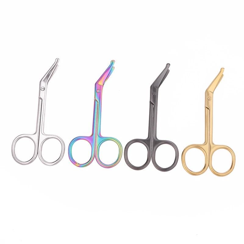 11CM Stainless Steel Gauze Bandage Scissors Dressing Surgical Scissors Household Plaster Scissors Nurse Scissors