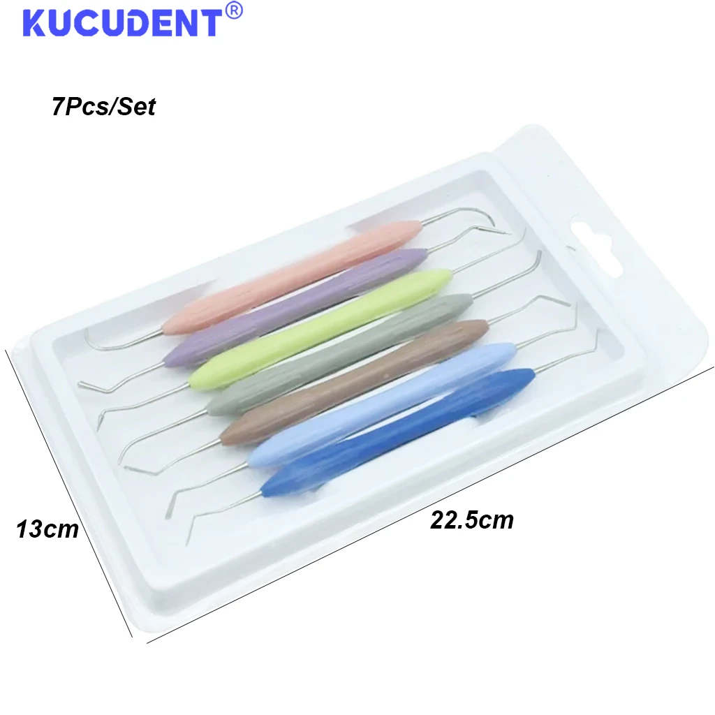 7pcs Dental Composite Resin Filling Kit with Spatula Aesthetic Restoration Tool Set for Dentist Resin Filler Kit