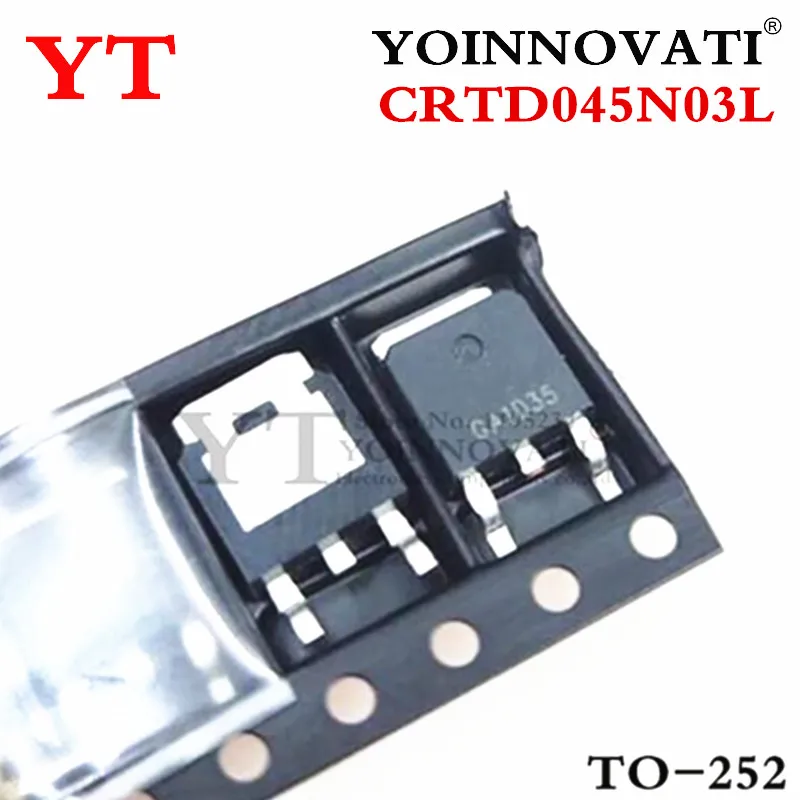 10PCS CRTD045N03L 045N03 30V 80A TO-252