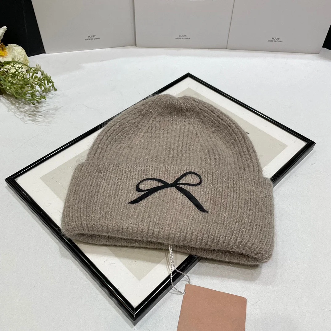 

Autumn Winter New Women's Hat Rabbit Yarn Woven Soft Warm Breathable Comfortable Daily Matching Super Matching Wearing Elegant