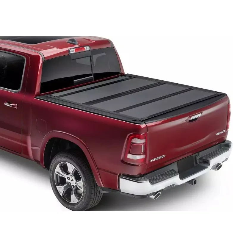 Hard topper aluminum four-flod truck bed cover for GMC Sierra Chevrolet Silverado 5.8ft 6.6ft 6.8ft weatherproof back lid