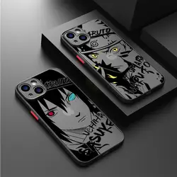 Anime Cool-N-Narutos Case For Apple iPhone 15 11 14 13 12 Pro 7 XR X XS Max 8 Plus 6 6S SE 2022 15Pro Black Matte Phone Funda