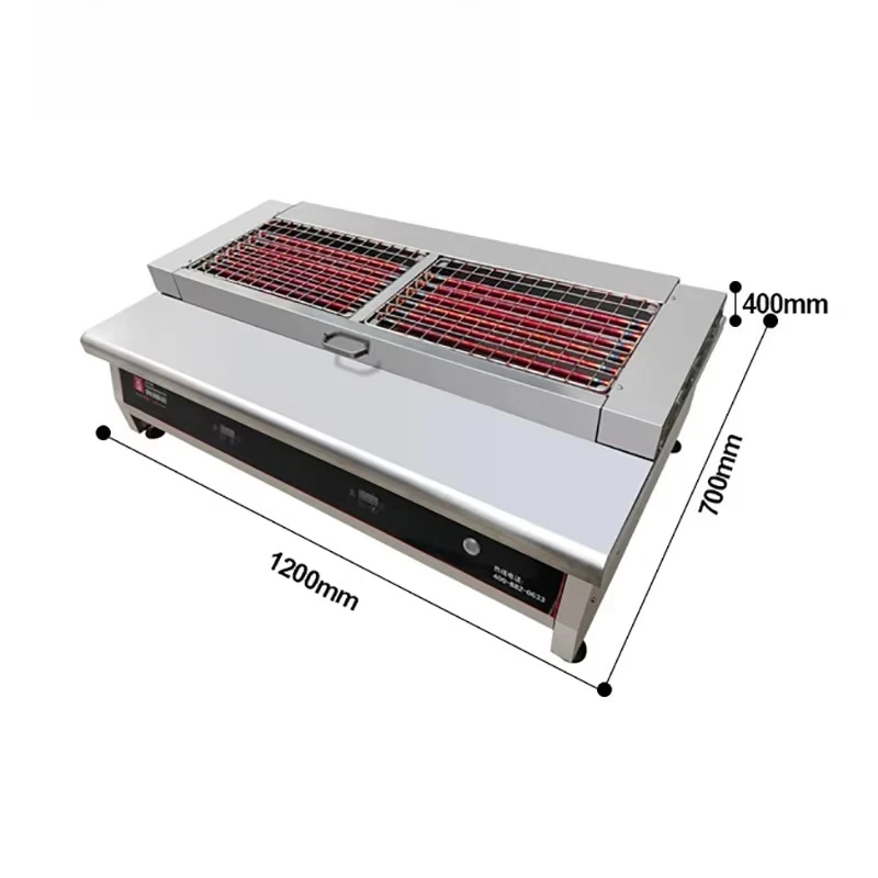 Heavy Duty Kitchen Equipment Stainless Steel Charcoal BBQ Grill Machine