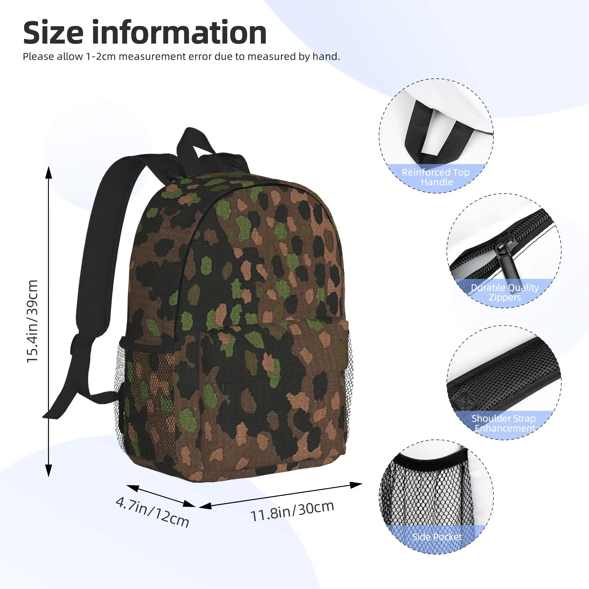 Splintertarn Camouflage Army Military Camo Backpack Hot Sale Daypack BookBag Shoulder Bags for Men Women School Bag