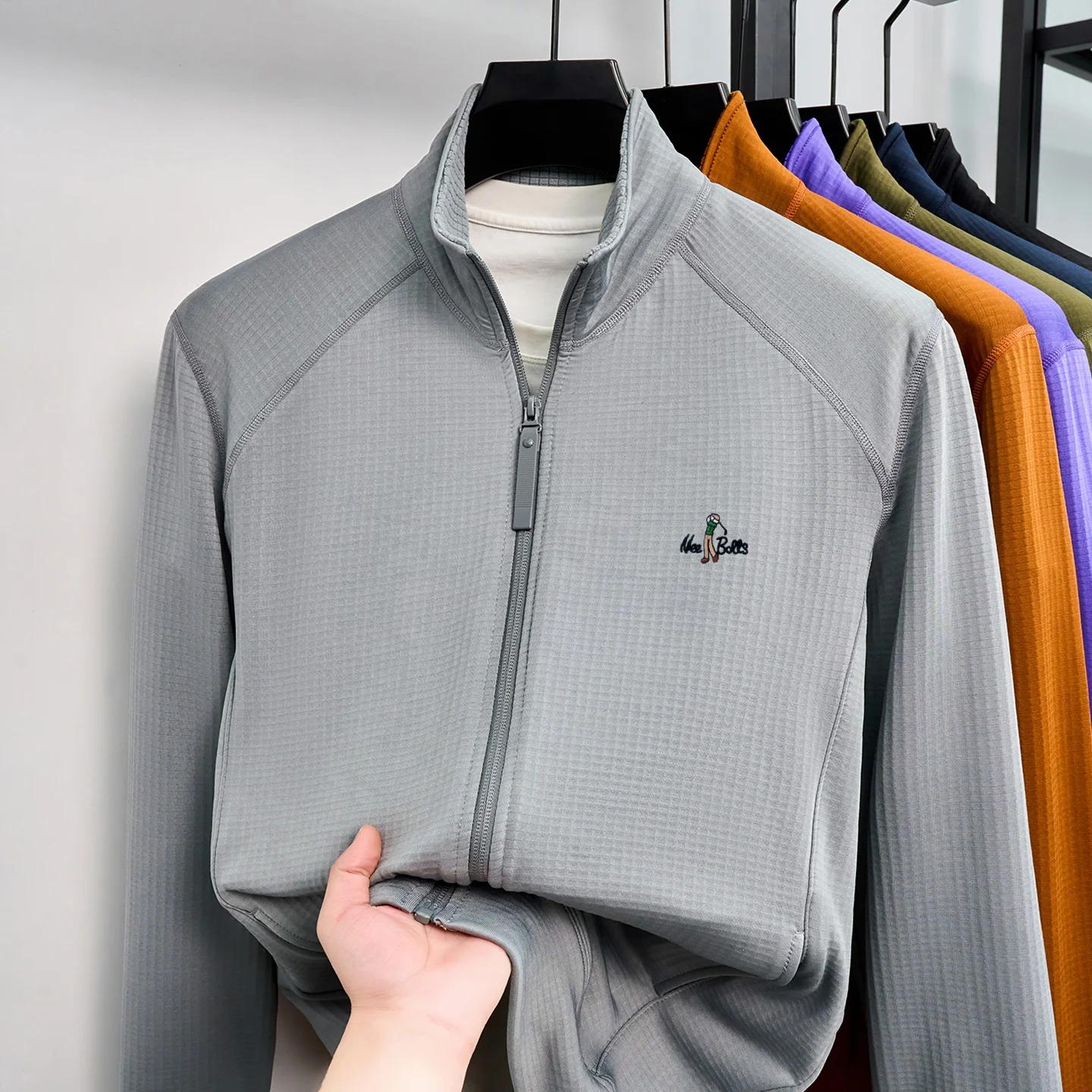 Luxusmarke Herren Jacke Designer neue Mode raffinierte Cartoon Muster Golf Freizeit weiche Komfort Reißverschluss Mantel – Detail 6