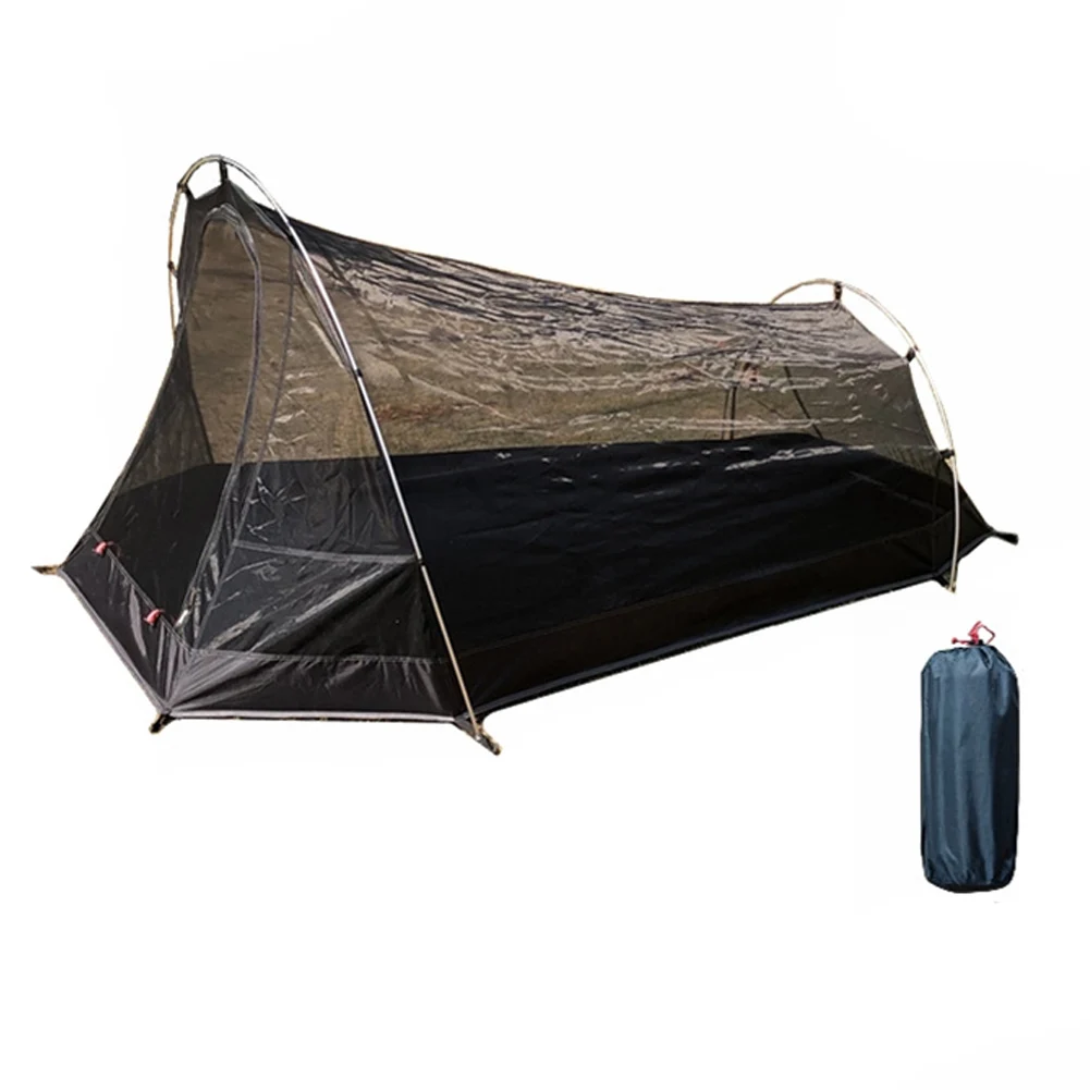 

Дышащая легкая палатка для бушкрафта, размер 12*12*35 см, двухместная, с дышащей сеткой и высококачественной марлевкой