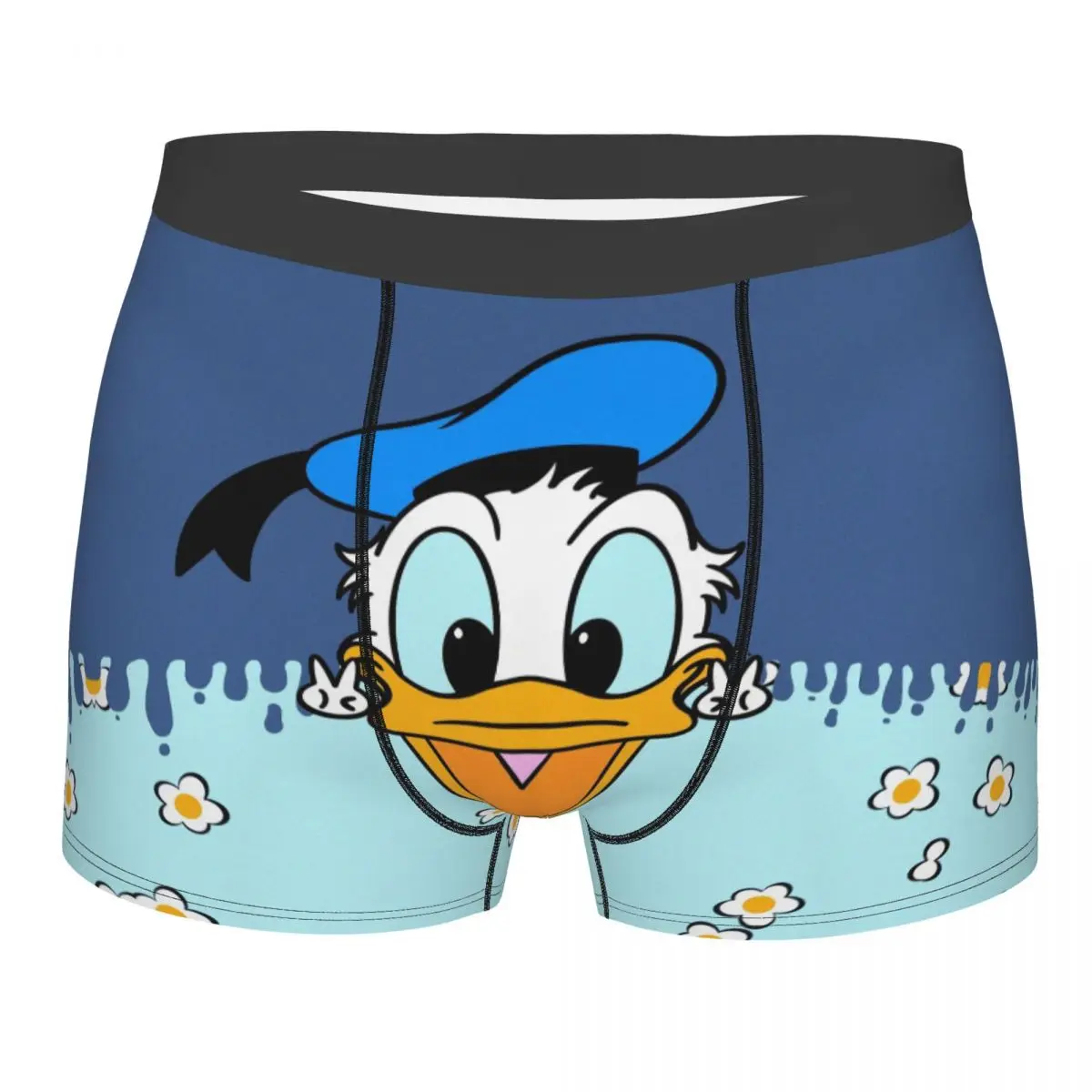 

Нижнее белье «Дональд Дак» на заказ, мужские трусы-боксеры с забавным мультяшным принтом, шорты, мягкие трусы