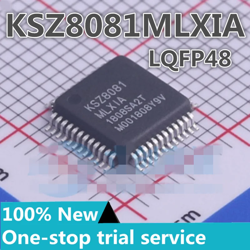 2-100 Uds % NUEVO STOCK KSZ8081MLXIA LQFP48 MICROCHIP nuevo original auténtico transceptor Ethernet chip transceptor PHY