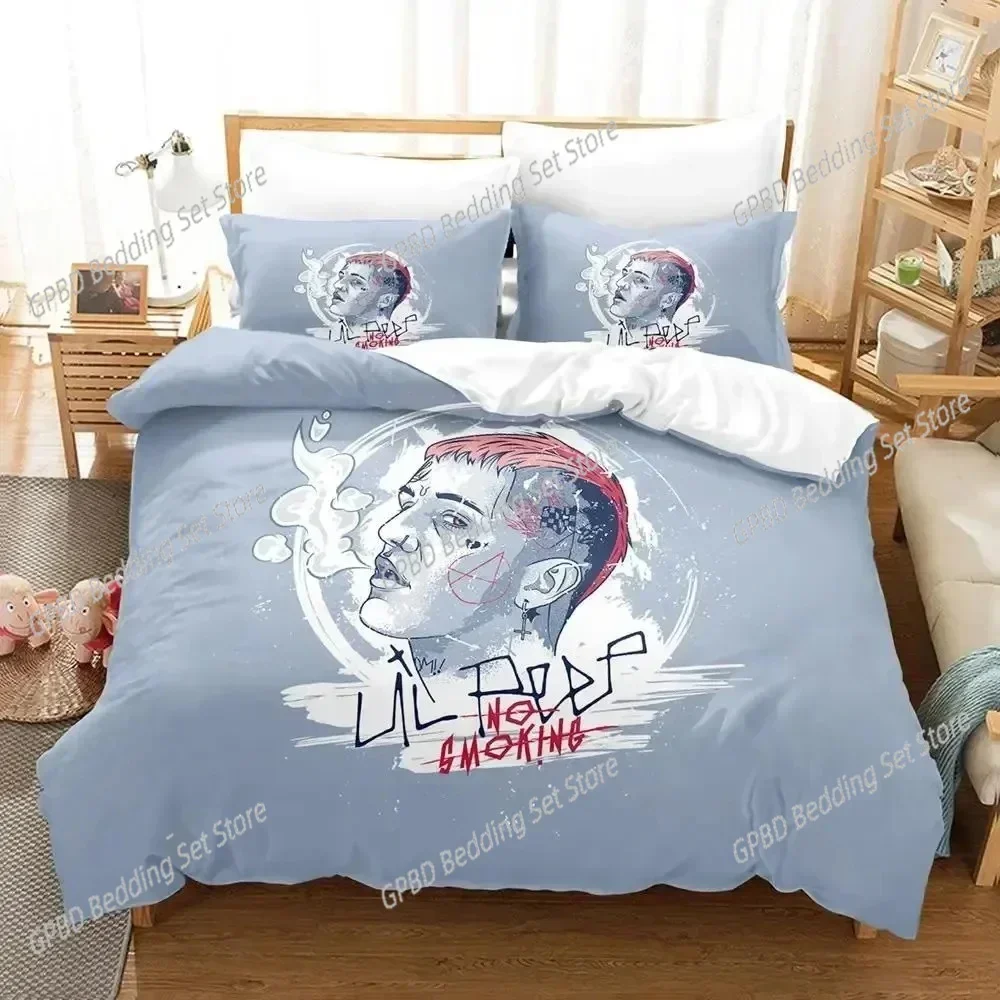 3D Print Rapper Star Lil Peep Comfortable Duvet Quilt Cover Pillowcase Bedding Set Children Bedroom Decoration Home Textile