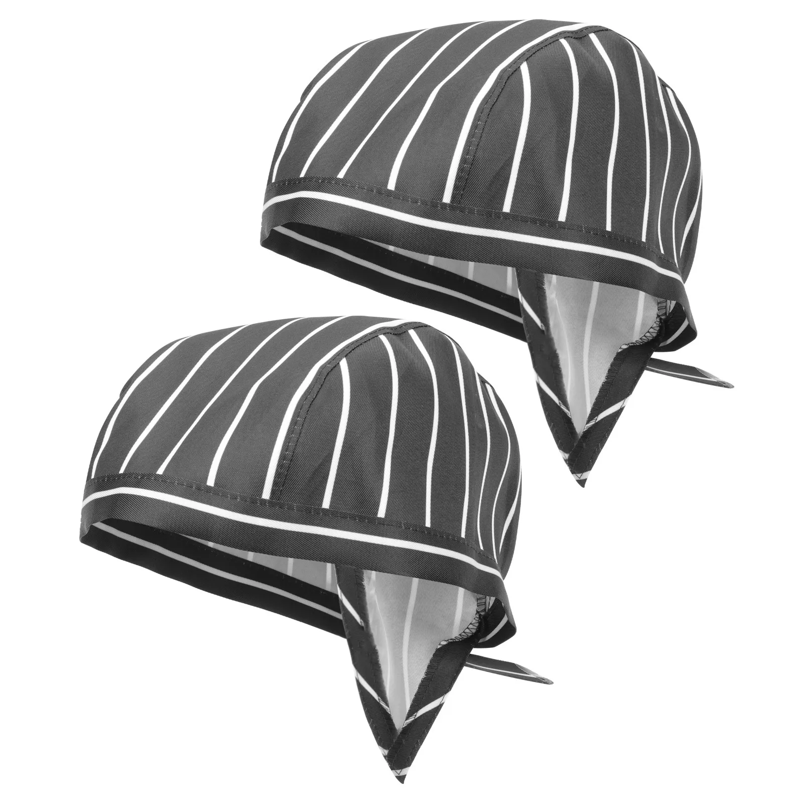 2 stuks unisex chef-kok hoed katoen keuken koken catering restaurant bakkerij stropdas hoed zwart wit restaurant chef-kok hoeden