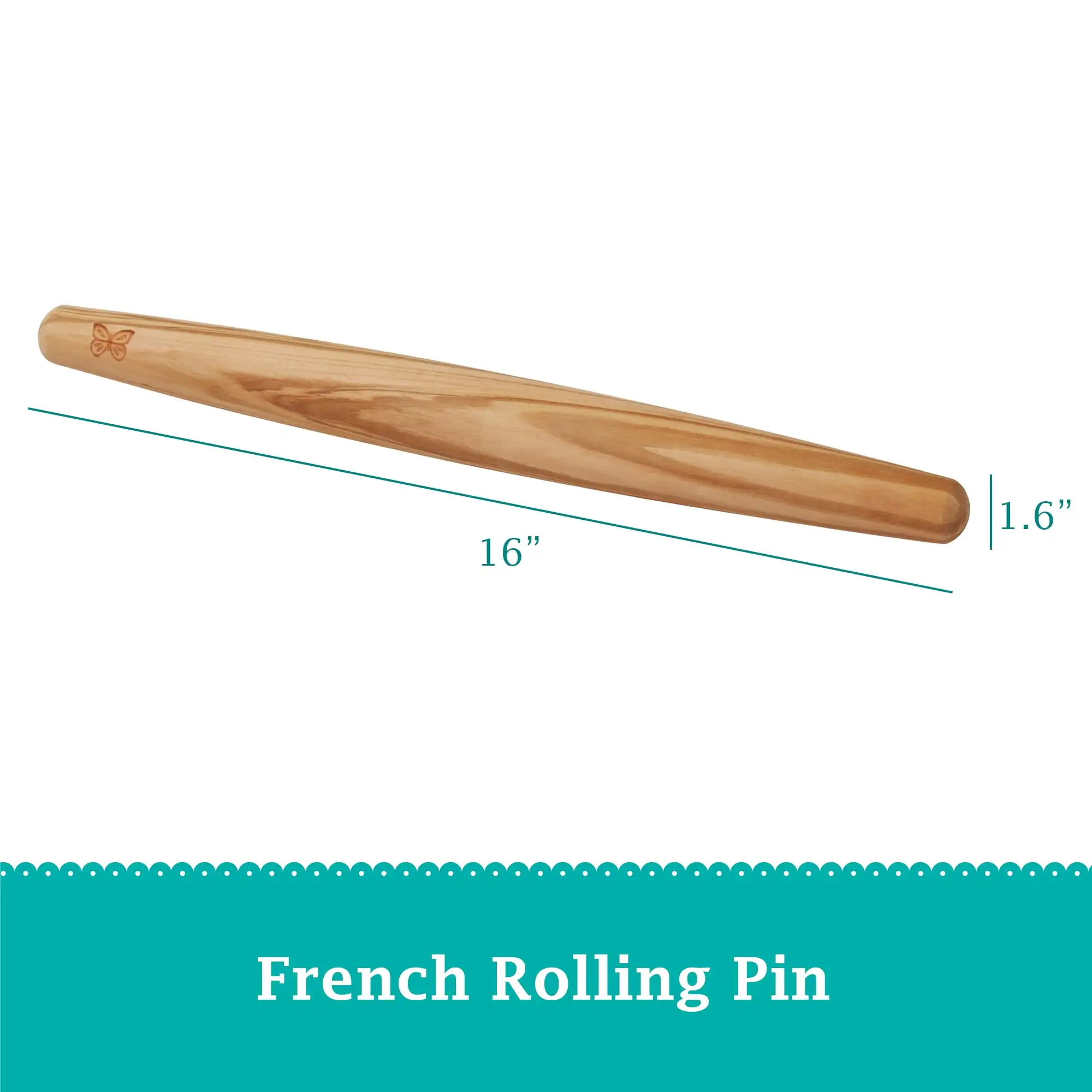 16 in Wood French Rolling Pin