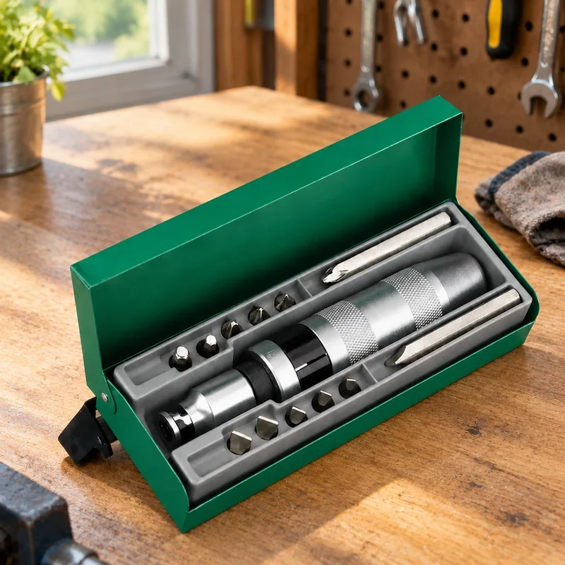 13-Piece Heavy-Duty Impact Driver Set with Extractors for Removing Rusted and Stubborn Screws in Maintenance Tasks