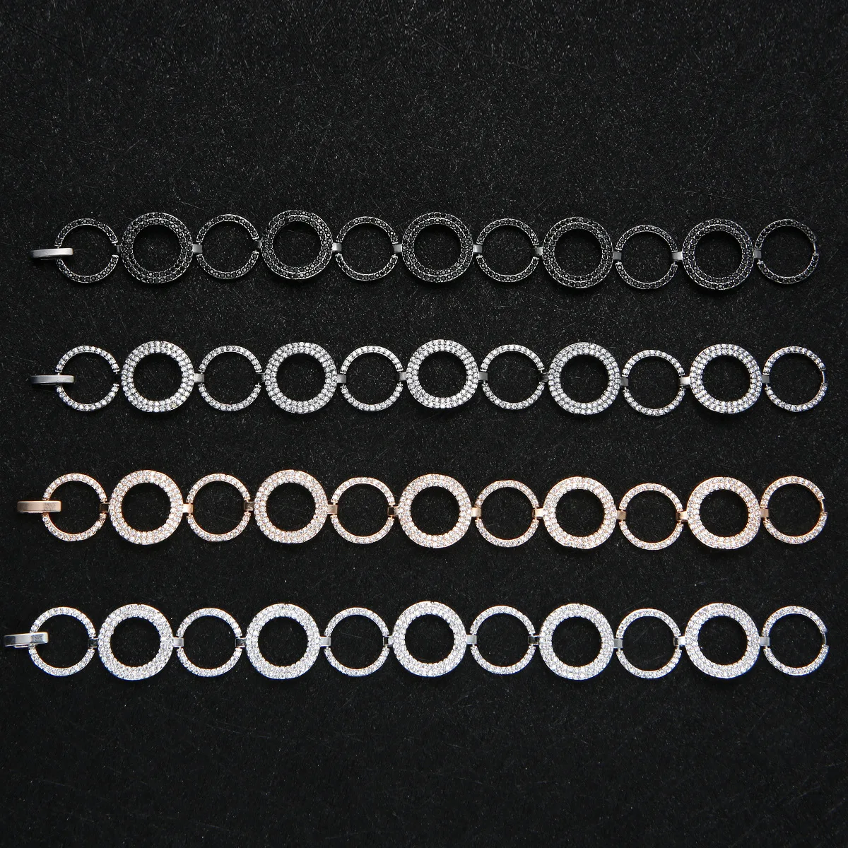 HIBRIDE New sliver color exquisite round bracelet women dress decorative jewelry wedding holiday everyday party gift B190