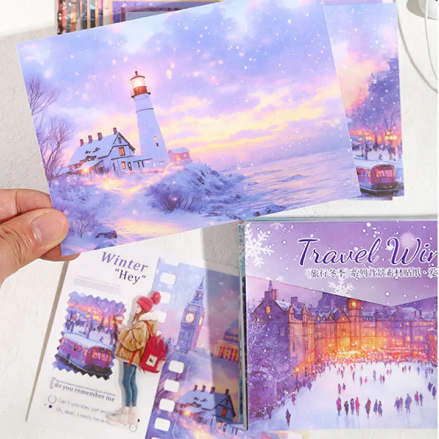 

2 стиля, 30 шт./пакет, дорожный пейзаж, архитектура, ветер, фон, материал, декоративные наклейки, сделай сам, справочник, скрапбукинг, изображение