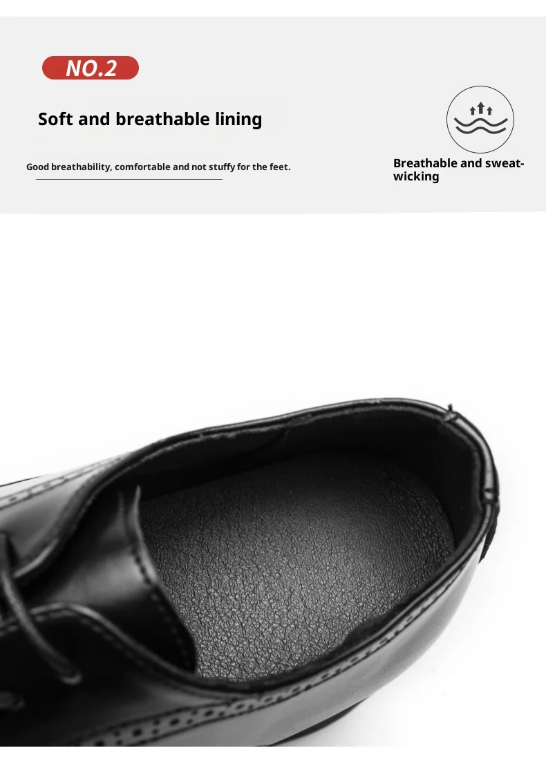 Brogue-Schuhe für Herren, weißes Lackleder, 6 cm, versteckte Höhenerhöhung, Einlegesohlen, formelle Kleidung, lässige Oxfords für Hochzeit, Business – Detail 11
