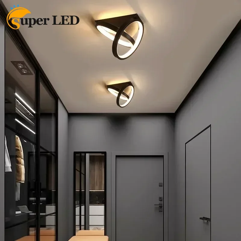 Luz de teto de cristal moderna, Forma quadrada montada, Luz de teto LED Slim, Luz Criativa Nórdica para Decoração Doméstica