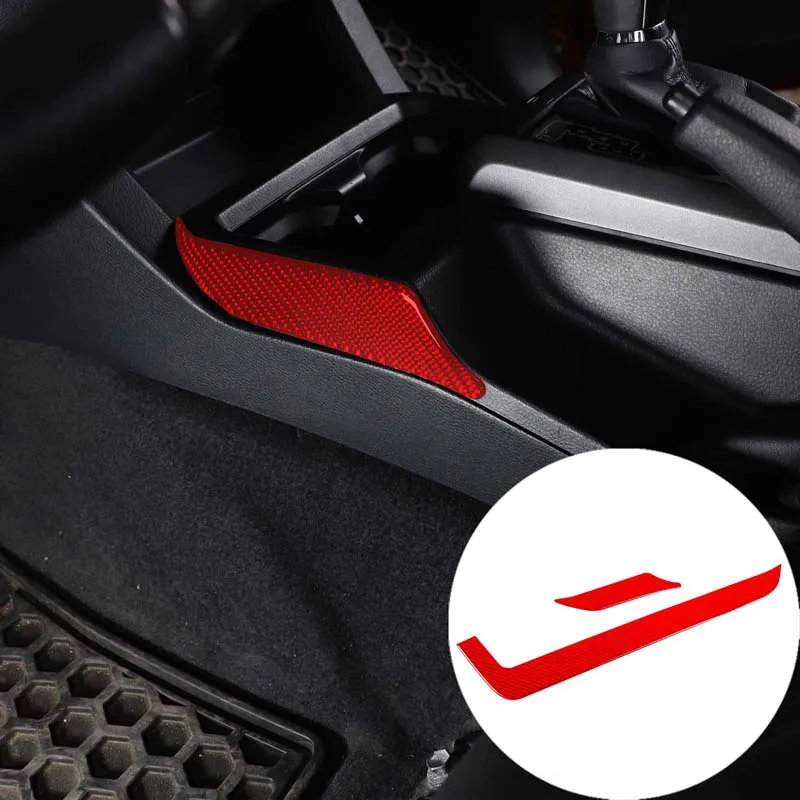 

For Toyota Tacoma 2015-2022 Soft Carbon FiberCar center console shift gear side trim strip Auto Accessories