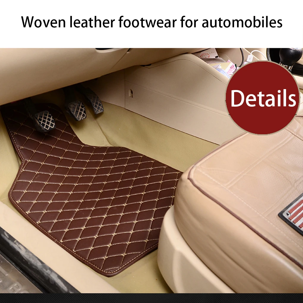 4 Pieces Car Floor Mats Automotive Interior Stepping Liner Foot Pad Automobile Carpet Front Rear Washable Mat