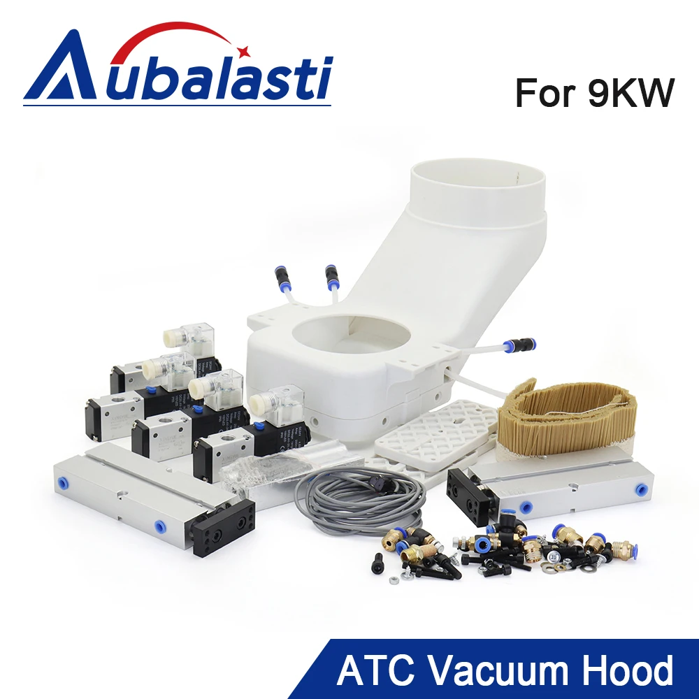Aubalasti CNC Pressure Wheel With Blowing Vacuum Hood Dust Hood Cutting Machine for 9KW ATC Spindle