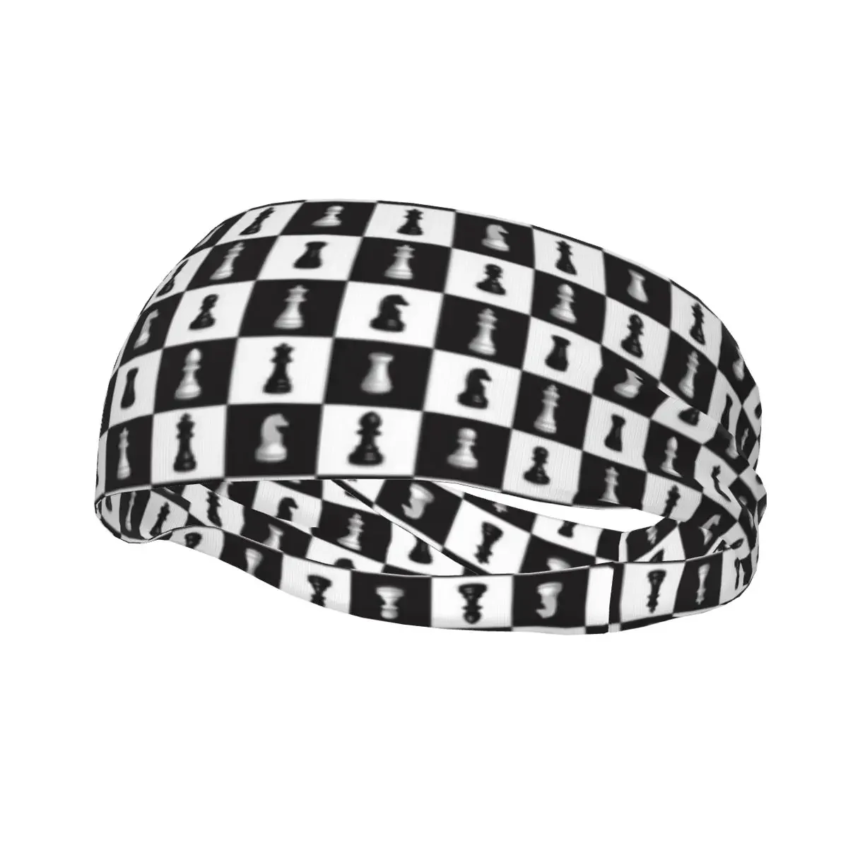 Headband Chess Pattern Headwrap Hairband for Tennis Gym Fitness Headwear Hair Accessories