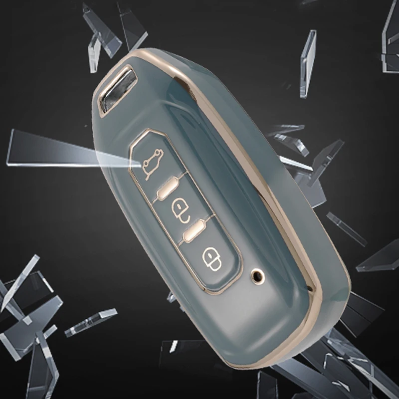 TPU Car Smart Remote Key Cover Case For Ford Territory EV TPU Bag Shell Holder Protector Key Chain Accessories