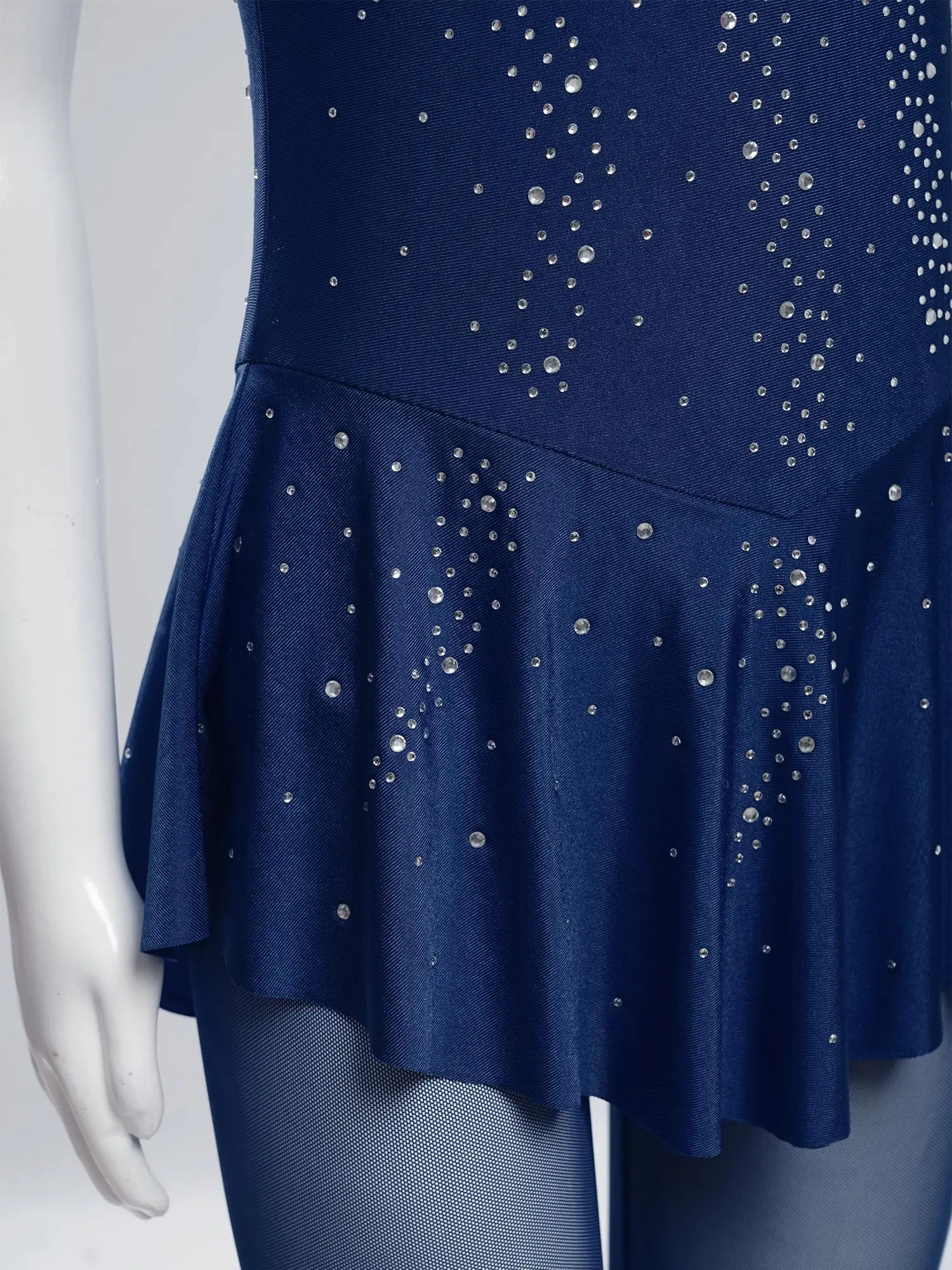 Crianças meninas brilhantes strass ginástica collants ballet dança patinação artística acrobacias yoga traje sem mangas contornado bodysuit