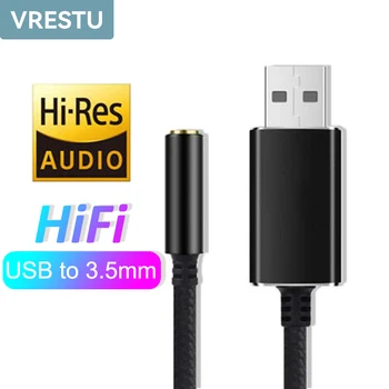 2 in 1 USB 3.5mm Jack ses kartı fiş 3 5 ses PC Laptop için ses adaptörü PS5 PS4 kulaklık mikrofon hoparlör harici ses kartı