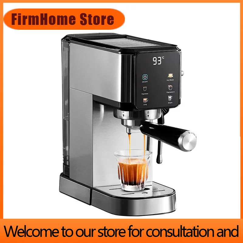 FirmHome Store20Bar Touch Screen Espresso Machine, Stainless Steel Coffee Maker With Milk Frother Touch Screen BPA-Free & Easy C