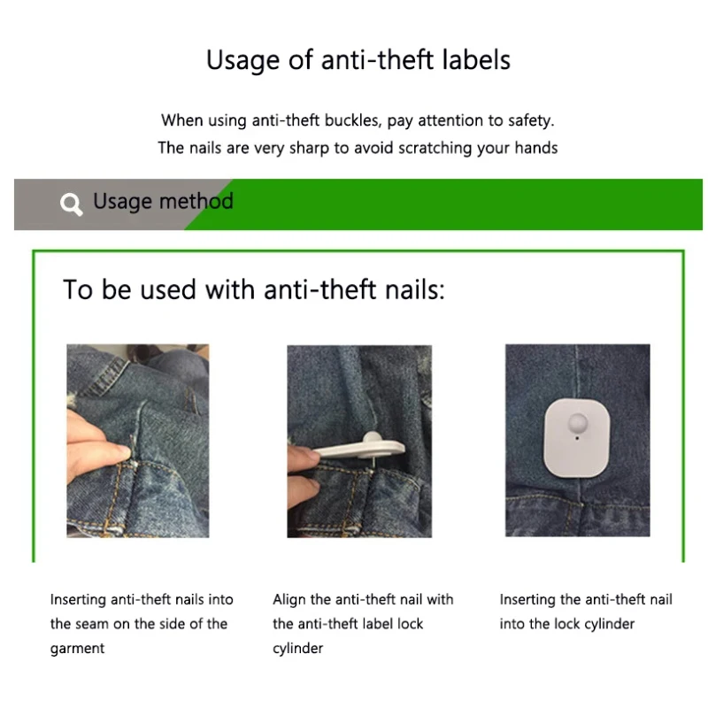 100 шт./партия, Антивор, 70x58 мм