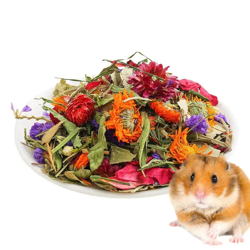 Hamster Bedding Natural Dried Flower Gerbil Bedding Odor Control Enclosure Habitat Decor For Rabbits Gerbils Or Other Small