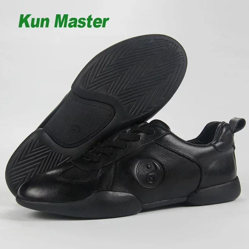 Genuine Leather Kung fu Tai Chi Shoes Martial Art Shoes sport Sneakers Cowhide Leather Unisex Free Flexible Men Women 2025