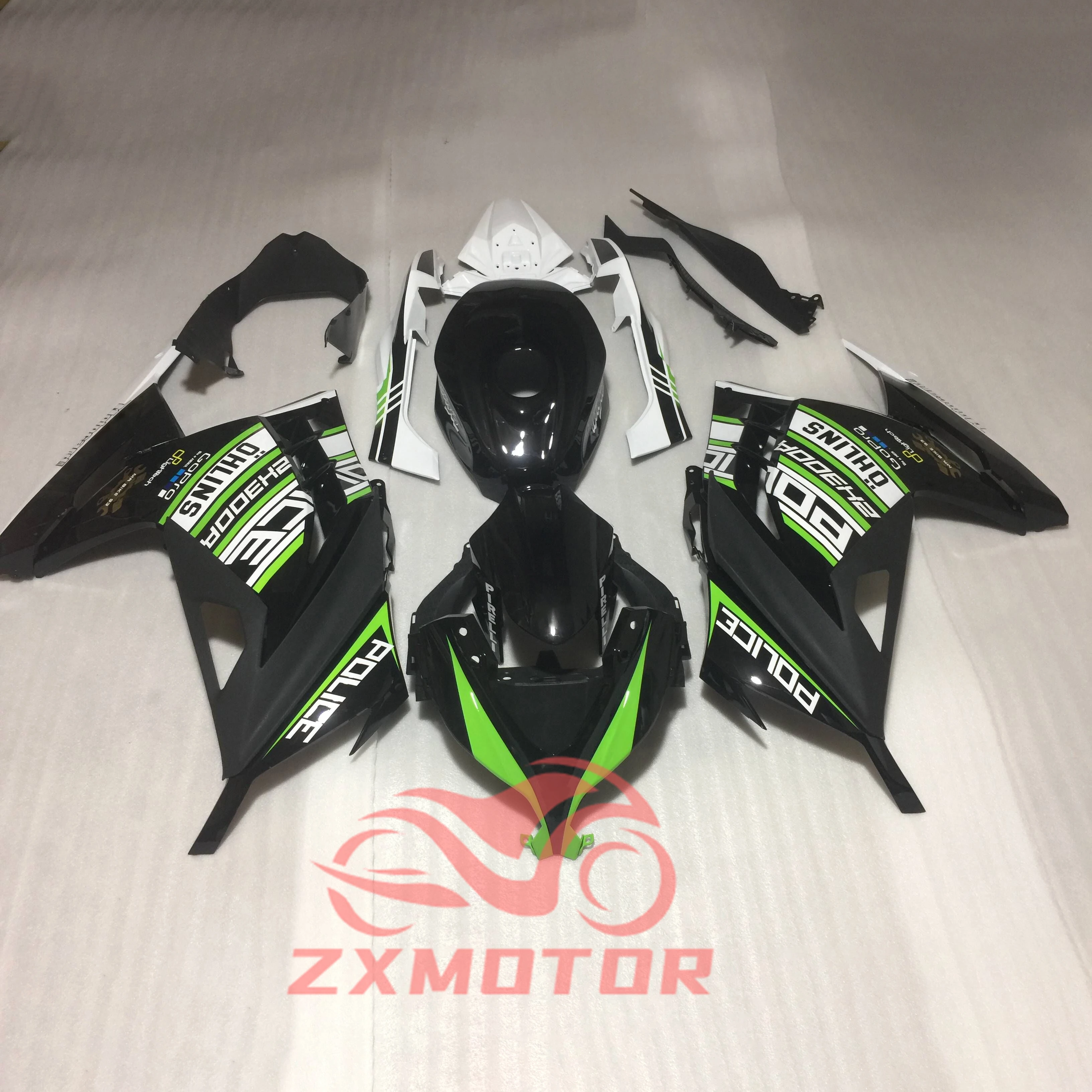 

Ninja300 13 14 15 16 17 Комплект обтекателей для Kawasaki Ninja 300 2013 2014 2015 2016 2017 Полный мотоциклетный пластиковый обтекатель Новый