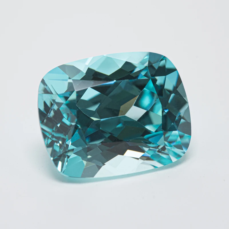 Lab Grown Paraiba Rectangular Cushion Cut Charms Gemstones Extremely Shiny Quality Charms DIY for Jewel Making  AGL Certificate